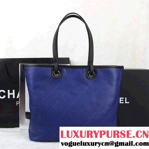 Chanel Blue Shopping Fever Tote Bag