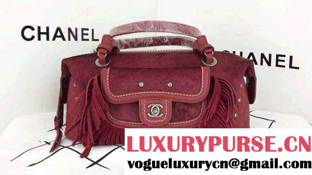 Chanel Bowling Fringe Bag in Red - Prefall 2014