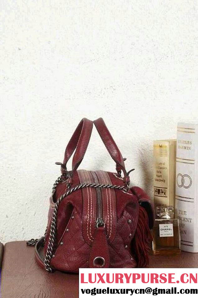 Chanel Bowling Fringe Bag in Red - Prefall 2014