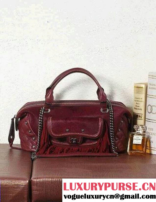 Chanel Bowling Fringe Bag in Red - Prefall 2014