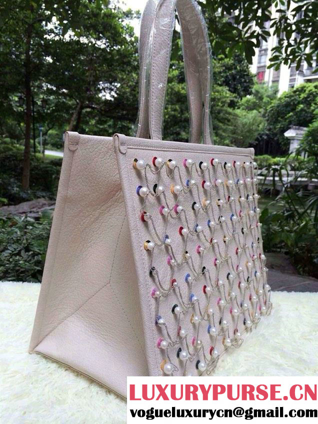 Presale Chanel Beaded Pearl Large Shopping Tote Bag - Spring Summer 2014