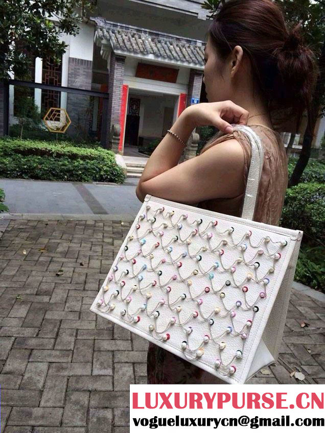 Presale Chanel Beaded Pearl Large Shopping Tote Bag - Spring Summer 2014