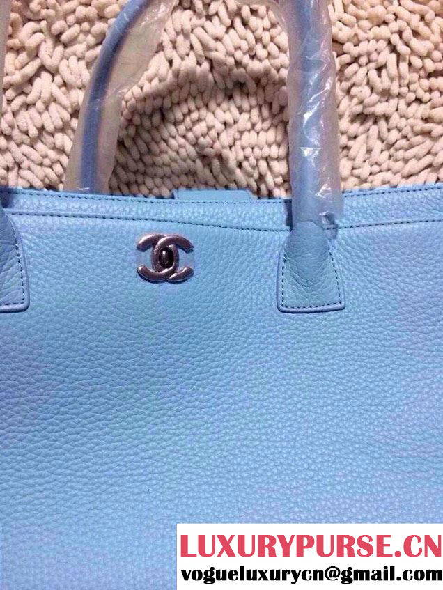 Chanel Cerf Tote Bag in Baby Blue