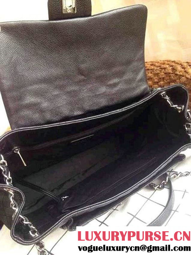 Chanel Caviar Leather Shopping Tote Bag in Black