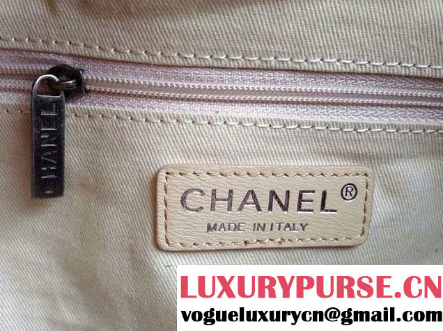 Chanel Calfskin Shopping Tote Bag with Chanel Nameplate in Brown - Fall 2014
