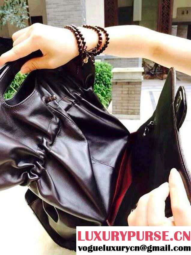 Chanel Quilted Flap Shopping Tote Timeless Classic Bag Black - Fall 2014
