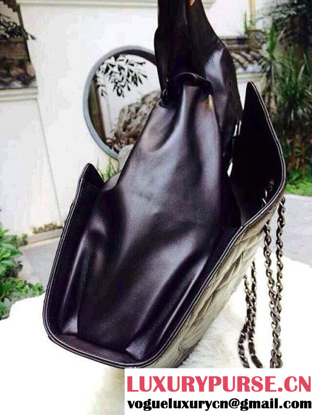 Chanel Quilted Flap Shopping Tote Timeless Classic Bag Black - Fall 2014