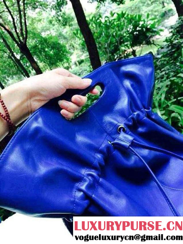 Chanel Quilted Flap Shopping Tote Timeless Classic Bag Blue - Fall 2014