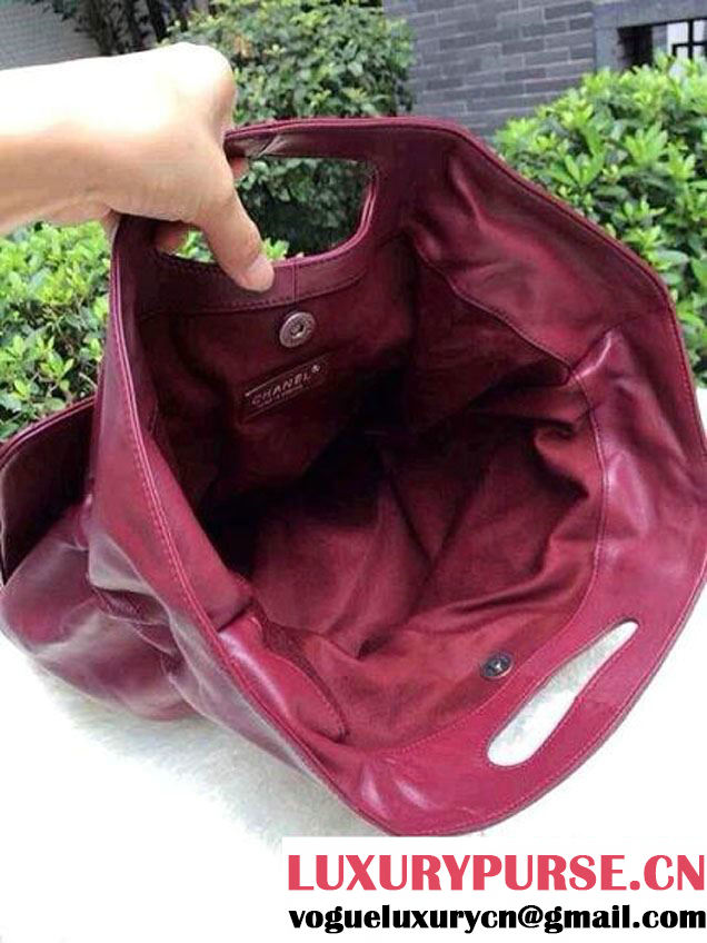 Chanel Quilted Flap Shopping Tote Timeless Classic Bag Date Red - Fall 2014