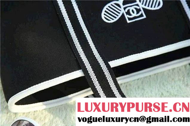Chanel Canvas Tote Bag Black