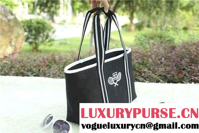 Chanel Canvas Tote Bag Black