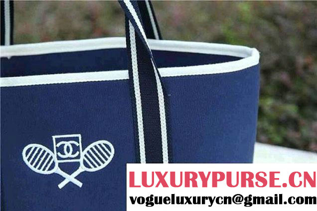 Chanel Canvas Tote Bag Royal Blue