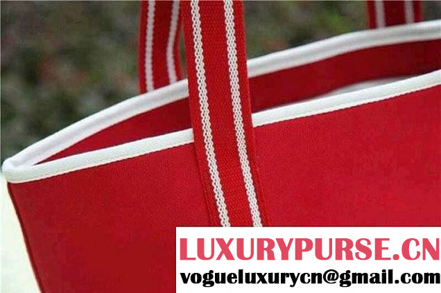 Chanel Canvas Tote Bag Red