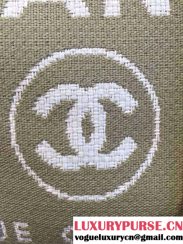 Chanel Deauville Canvas Tote Medium/Large Bag Apricot