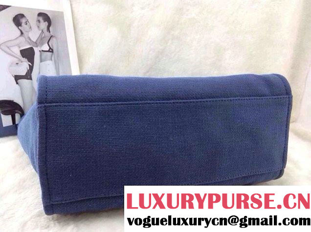 Chanel Deauville Canvas Tote Medium Bag Blue