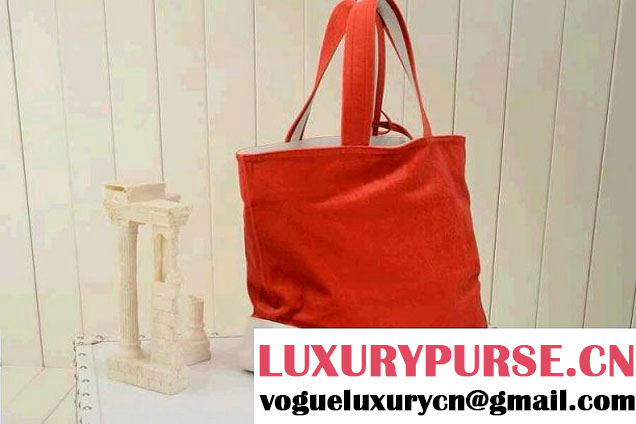 Chanel Velvet Shopping Tote Bag Cerise 2014