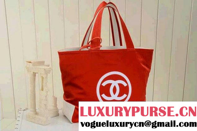 Chanel Velvet Shopping Tote Bag Cerise 2014