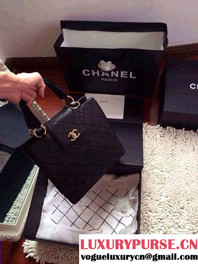 Chanel Caviar Leather Tote Bag Black Fall 2014
