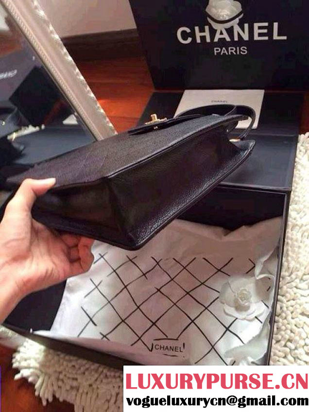 Chanel Caviar Leather Tote Bag Black Fall 2014