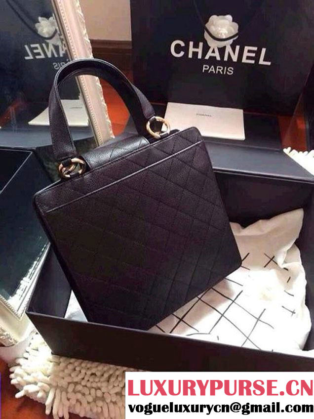 Chanel Caviar Leather Tote Bag Black Fall 2014