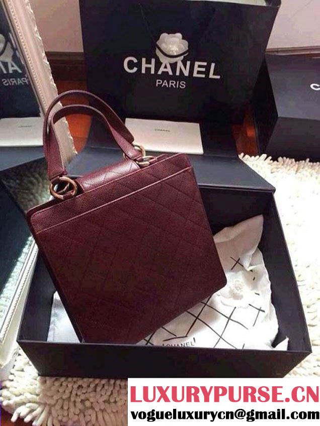 Chanel Caviar Leather Tote Bag Date Red Fall 2014