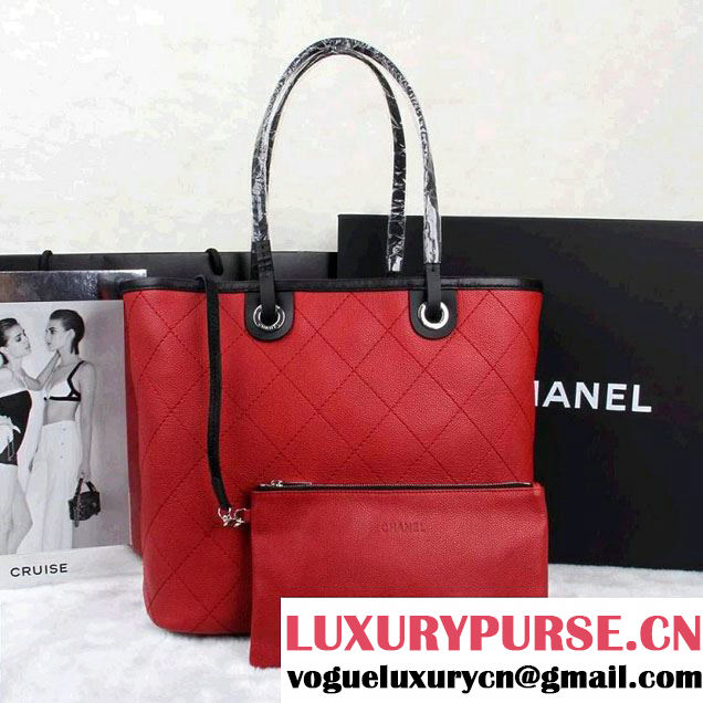 Chanel Shopping Fever Tote Bag in Red