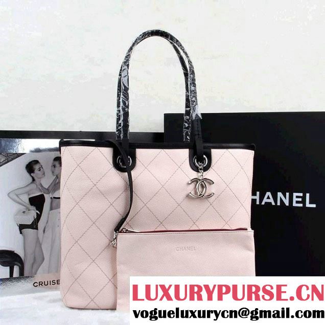 Chanel Shopping Fever Tote Bag in Pale Pink