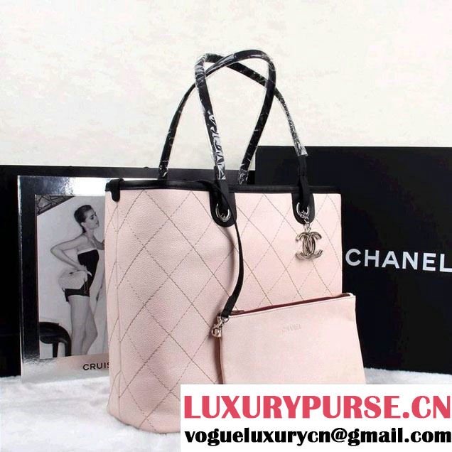 Chanel Shopping Fever Tote Bag in Pale Pink