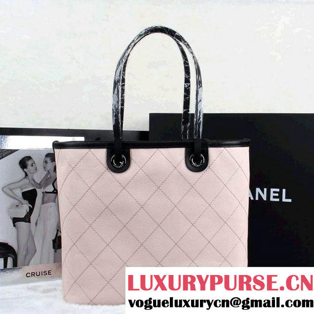 Chanel Shopping Fever Tote Bag in Pale Pink