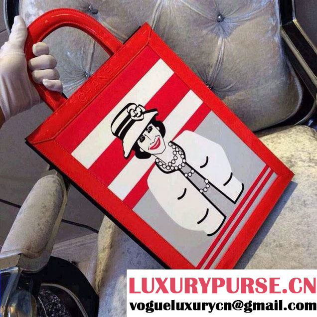 Chanel Miss Coco Tote Bag Red 2015