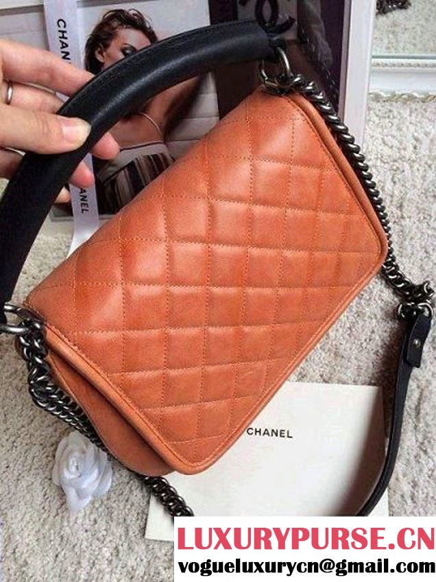 Chanel Calfskin Leather Flap Shoulder Tote Bag Apricot 2015