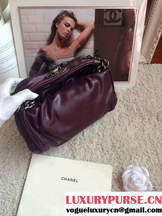 Chanel Clutch Tote Bag Date Red with Embellished Hardware 2015