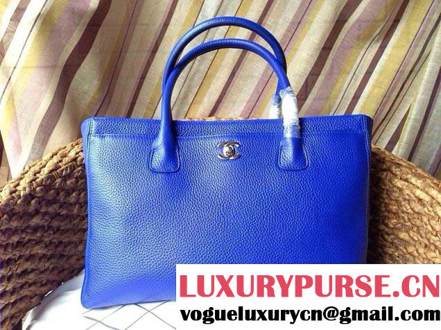 Chanel Cerf Tote Bag Blue