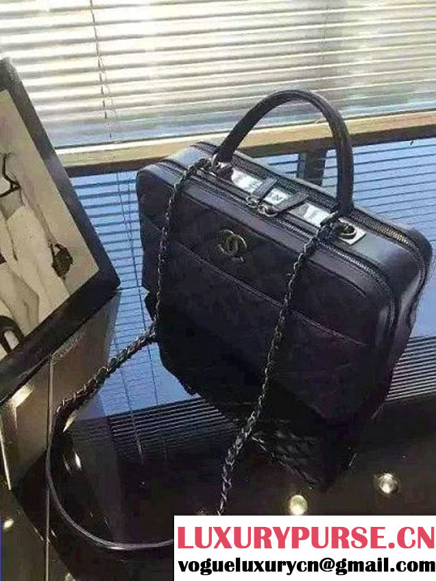 Chanel Lambskin Bowling Bag A92238/A92239 Royal Blue Embellished With A Chanel Metallic Plate 2015