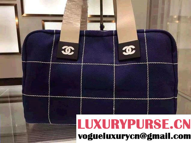 Chanel Bowling Shopping Tote Bag Blue Fall Winter 2015/2016