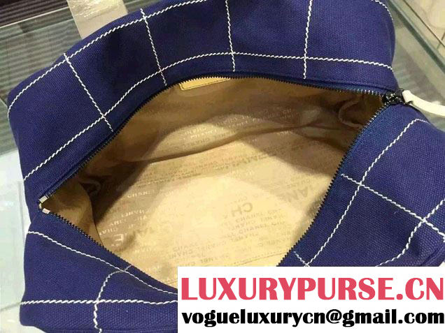 Chanel Bowling Shopping Tote Bag Blue Fall Winter 2015/2016