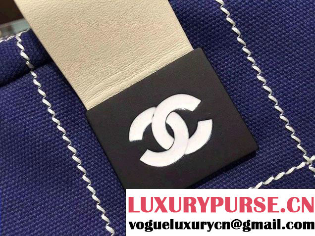 Chanel Bowling Shopping Tote Bag Blue Fall Winter 2015/2016