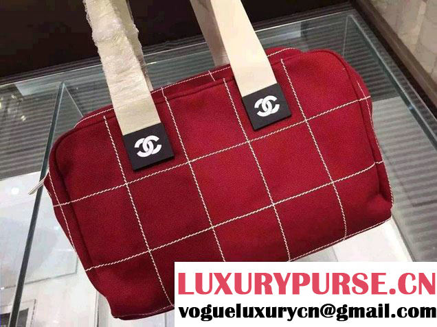 Chanel Bowling Shopping Tote Bag Red Fall Winter 2015/2016