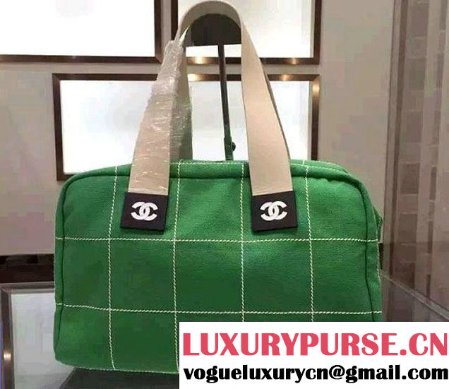 Chanel Bowling Shopping Tote Bag Green Fall Winter 2015/2016
