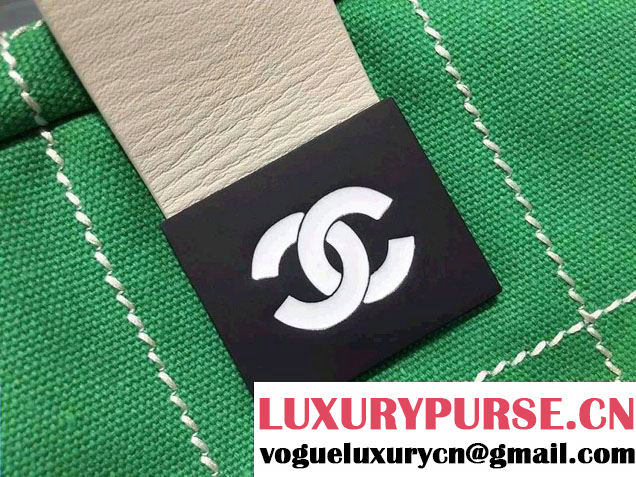Chanel Bowling Shopping Tote Bag Green Fall Winter 2015/2016