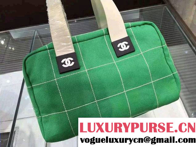 Chanel Bowling Shopping Tote Bag Green Fall Winter 2015/2016
