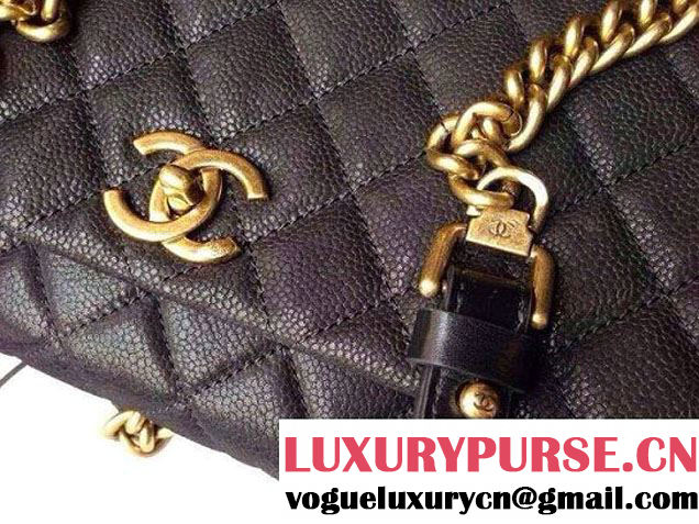 Chanel Chic Quilt Iridescent Tote Bag Black