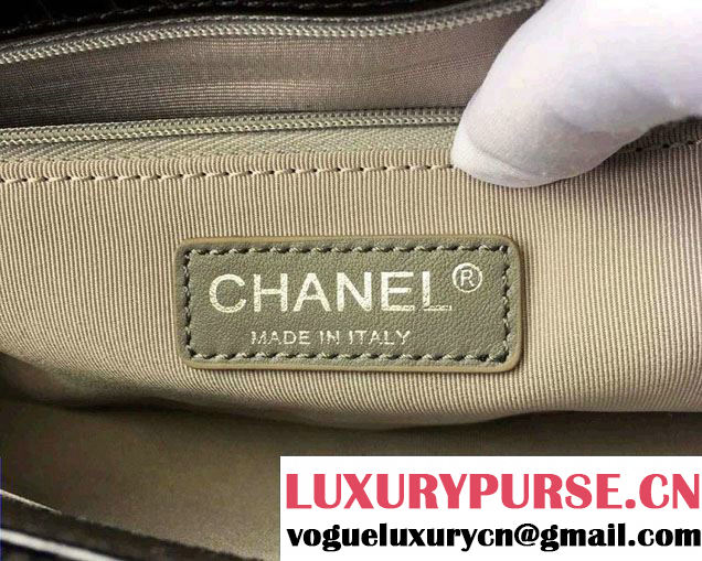 Chanel Small Geometric Waxy Calfskin Shopping Shoulder Bag Black 2015/2016
