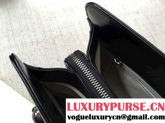 Chanel Small Geometric Waxy Calfskin Shopping Shoulder Bag Black 2015/2016