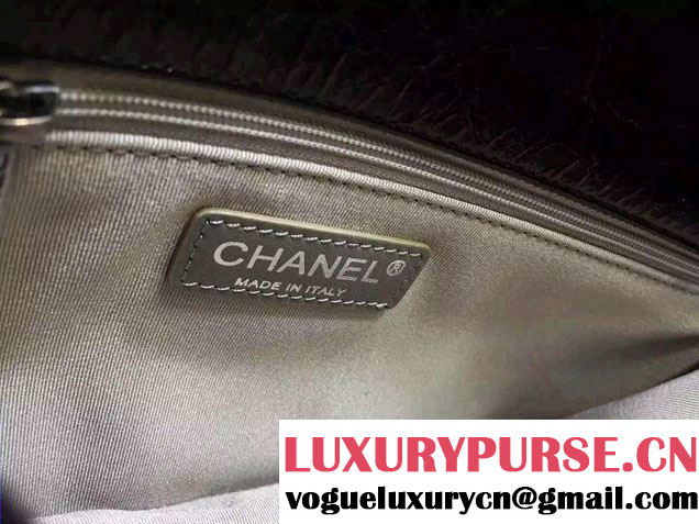 Chanel Large Geometric Waxy Calfskin Shopping Shoulder Bag Black 2015/2016