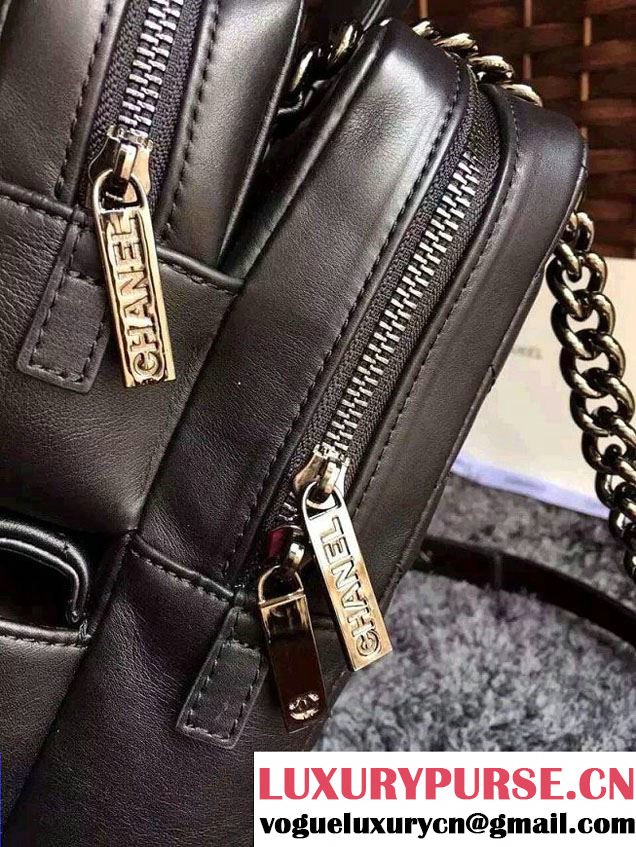 Chanel Calfskin Briefcase Tote Bag Black 2015/2016
