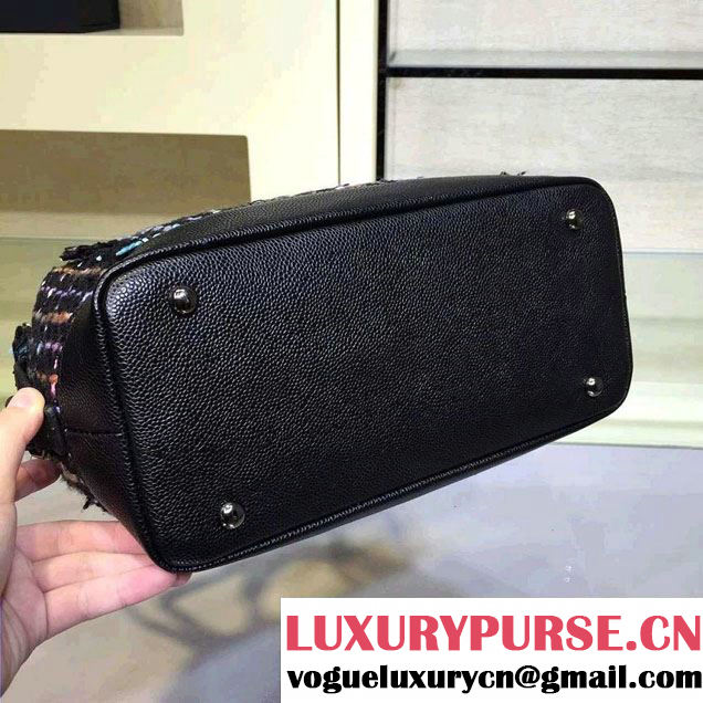 Chanel Small Tweed And Calfskin Top Handle Bowling Bag 2015/2016