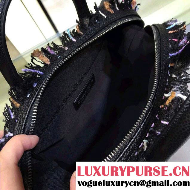 Chanel Small Tweed And Calfskin Top Handle Bowling Bag 2015/2016
