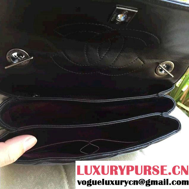 Chanel Lambskin Trendy CC Dual Handle Flap Tote Bag Black/Silver