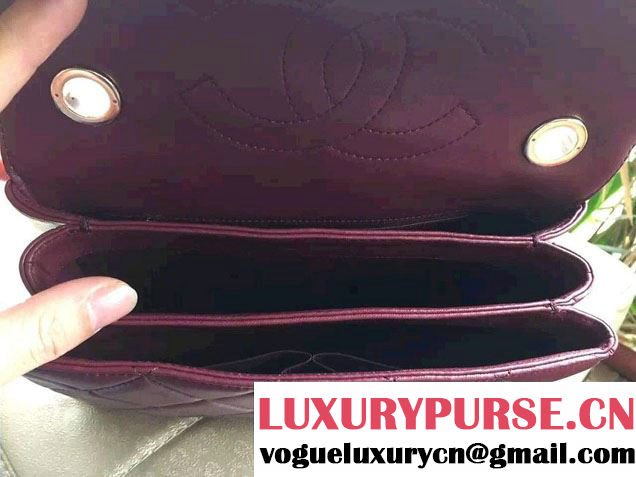 Chanel Lambskin Trendy CC Dual Handle Flap Tote Bag Date Red